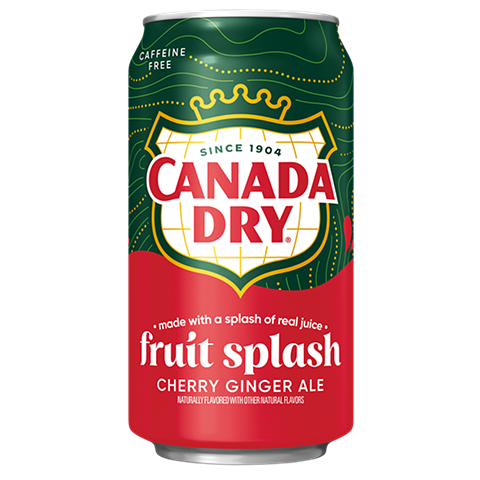 Canada Dry Fruit Splash Cherry Ginger Ale 12oz Cans