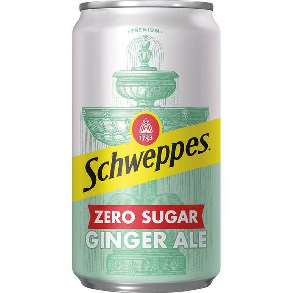 Schweppes Ginger Ale Zero Sugar 7.5oz Cans