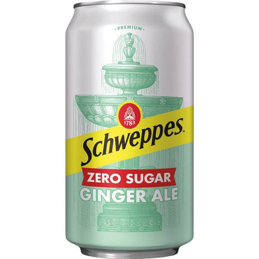 Schweppes Zero Sugar Ginger Ale 12oz Cans