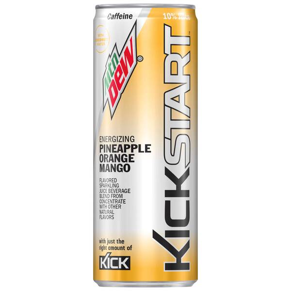 Mtn Dew Kickstart Pineapple Orange Mango 12oz Cans