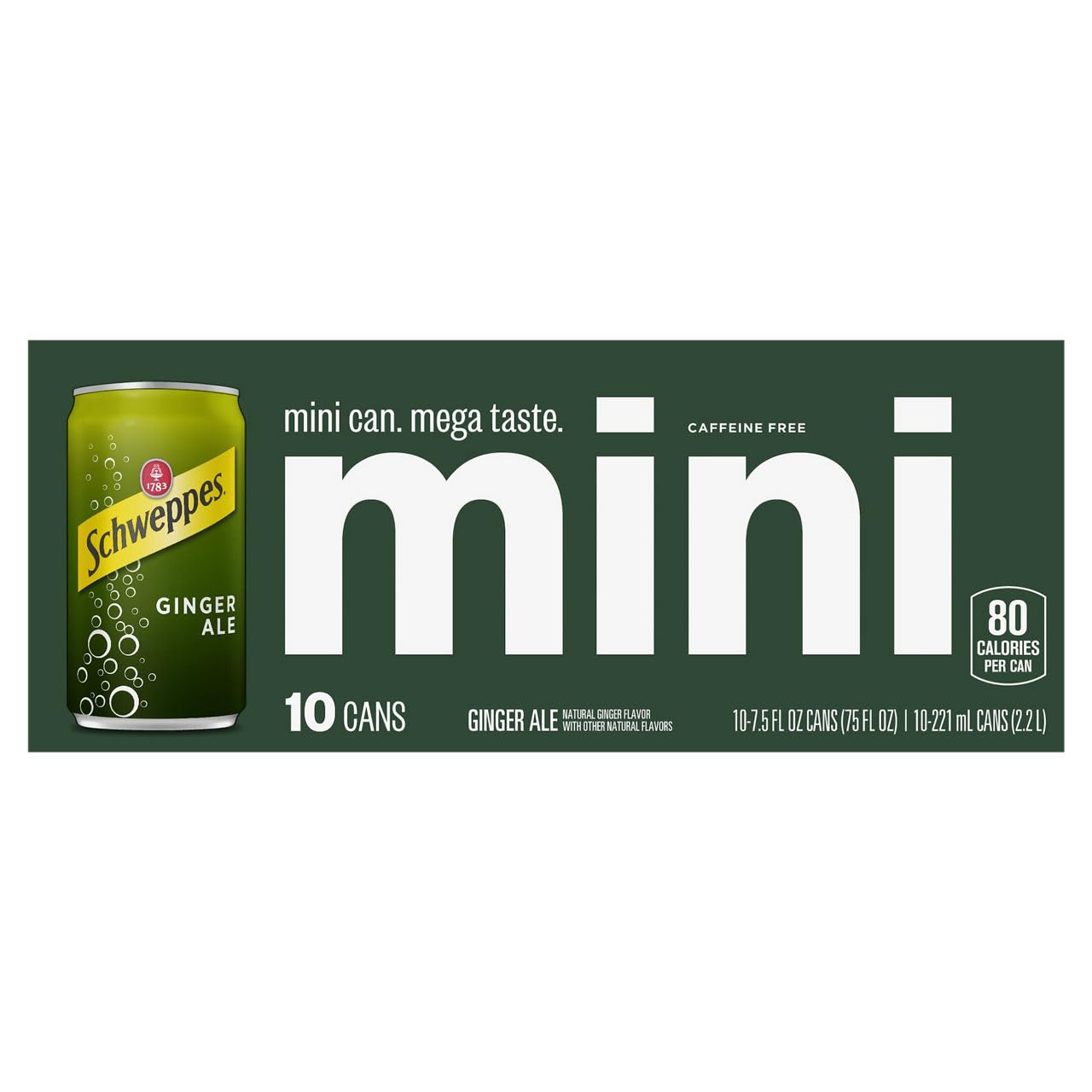 Schweppes, Mini Ginger Ale 12 Pack, 75 Fl Oz