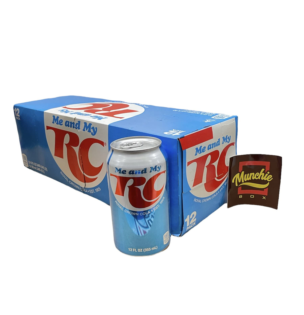Royal Crown Cola Soda Reserve - Munchie Box Stash - Cans or Bottles (Pack of (24) 12 Oz Cans)