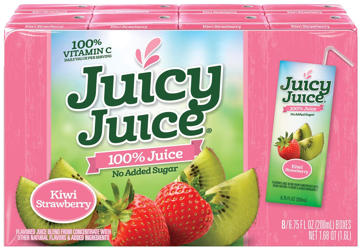 Juicy Juice Kiwi Strawberry Single Serve Box, 54 Fluid Ounce -- 4 per case.