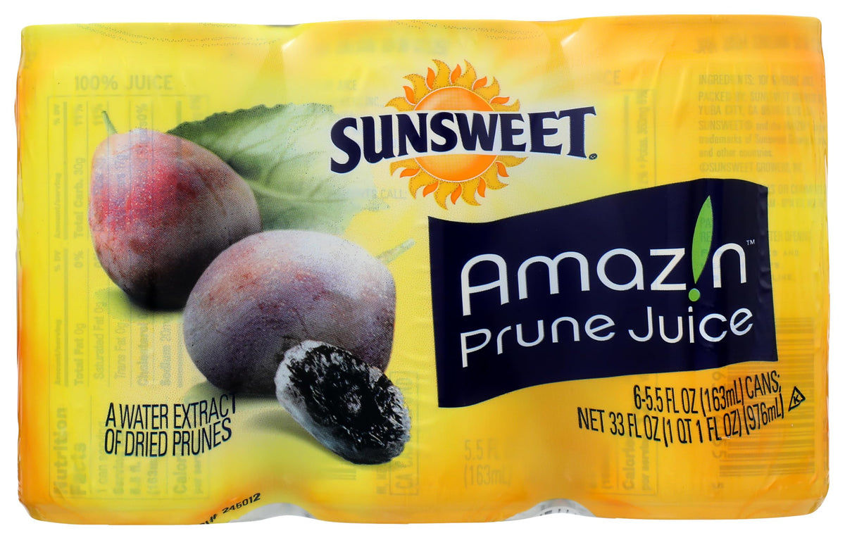 Sunsweet, Amazin' Prune Juice, 5.5 Fl Oz Can (pack of 6)