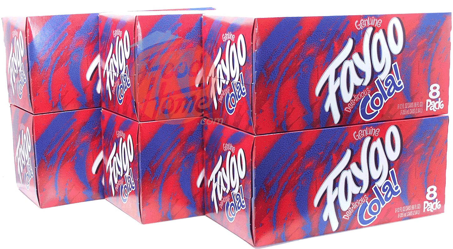Faygo Cola! flavored soda pop. 8-pack 12-fl. oz. cans in box (1)
