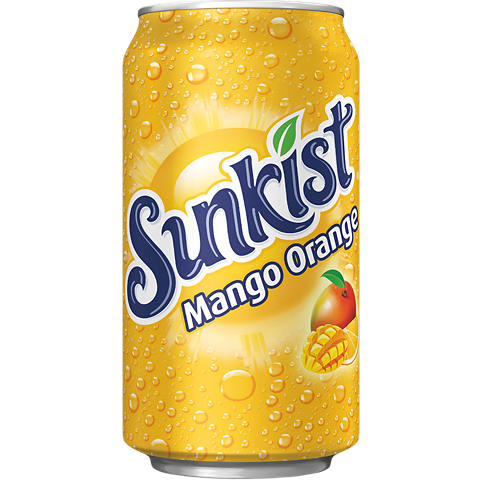 Sunkist Mango Orange Flavored Soda 12oz Cans