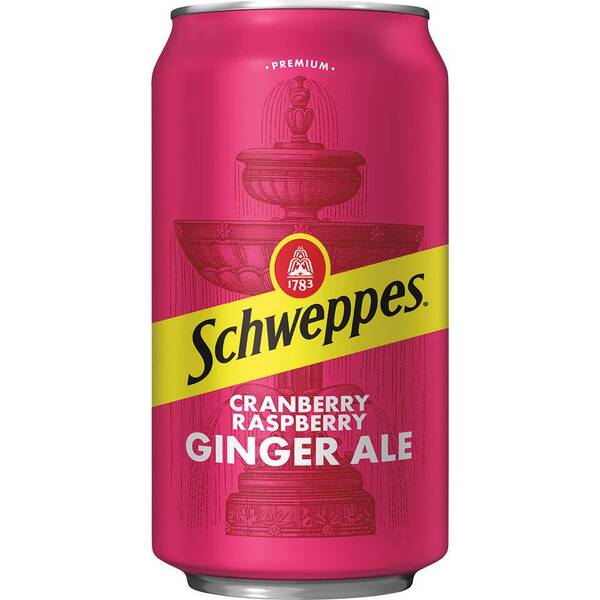 Schweppes Cranberry Raspberry Ginger Ale 12oz Cans