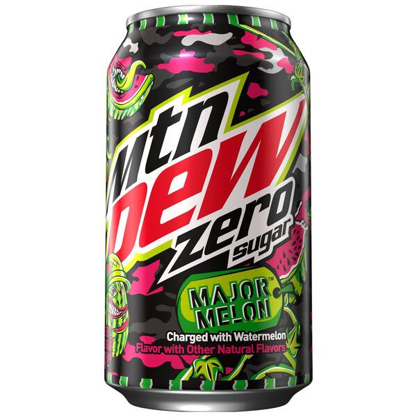 Mtn Dew Major Melon Zero Sugar 12oz Cans