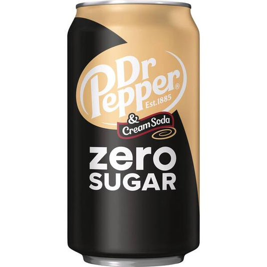 Dr Pepper & Cream Soda Zero Sugar 12oz Cans