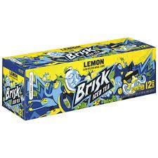 Brisk Iced Tea Lemon,12 Oz Cans.12 Pack, With Snackur Seal