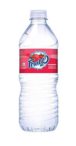 Fruit2O Zero Calorie Flavored Water Strawberry (6 bottles) | 0 calorie, 0 sugar, 0 carbohydrates, Natural flavor + Knoppers0.8oz