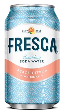 WESTERNMBY Fresca Peach Citrus Soda Cans, 12 fl oz, 18 Cans, Total: 216.0 Fl Oz