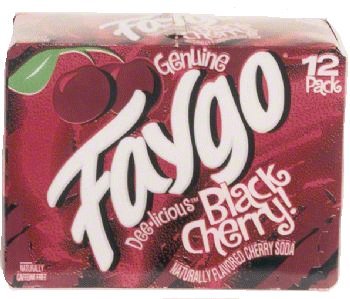 Faygo black cherry flavor soda, 12-pack 12-fl. oz. cans