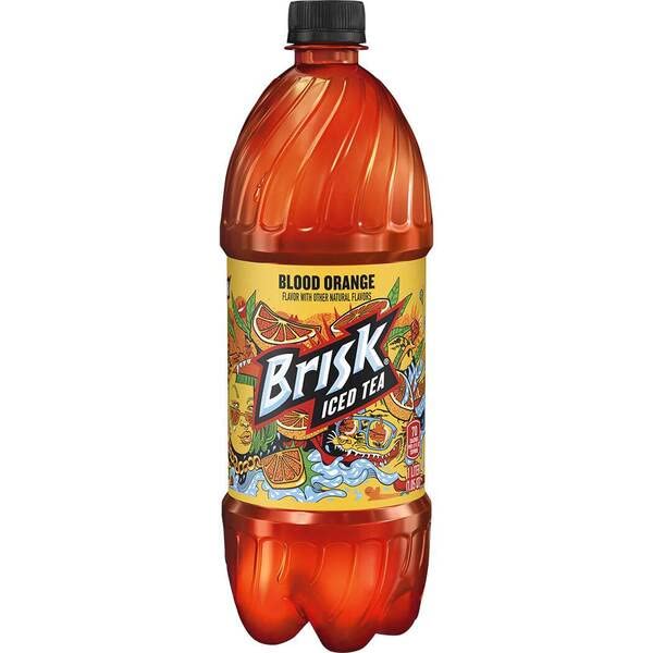 Brisk Blood Orange Iced Tea, 33.8 Fl Oz, 6 Bottles