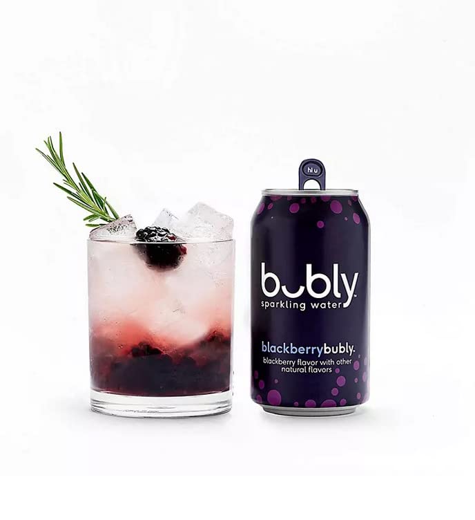 BEEQ- (Pack of 16) bubly Sparkling Water, Berry Bliss Sampler, 12 fl oz. Cans, Multi Flavor Soft Drink Bundle | Assortment Soda Refrigerator Restock Kit of Soda