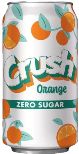 Crush zero sugar soda, 18 cans, each 12 fl oz, total 216 fl oz