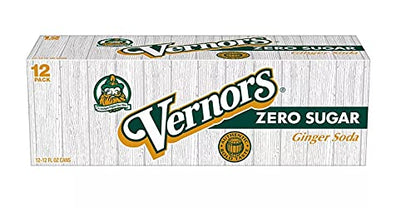 Vernors Classic Original Zero Sugar Ginger Ale Soda Soft Drink - 3 Cases (36 Cans)