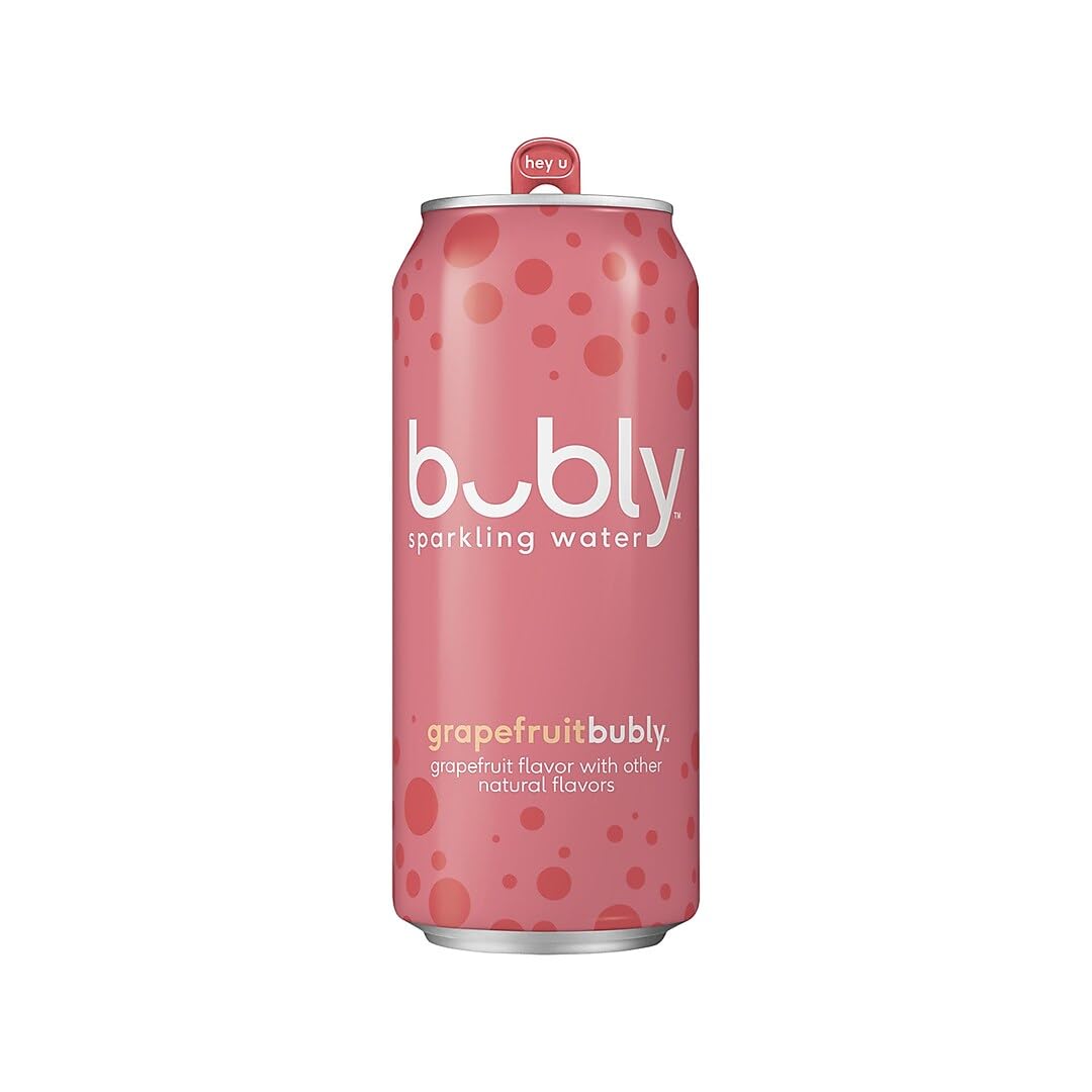 Bubly Grapefruit Flavor Sparkling Water, 12 fl. oz., 24 Cans, No Calories, No Sweeteners