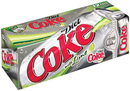 Coke Diet Lime Soda, 12 oz Can (Pack of 24)