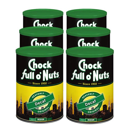 Chock Full o' Nuts Ground Coffee - Heavenly Original Half Caffeine, 24 oz