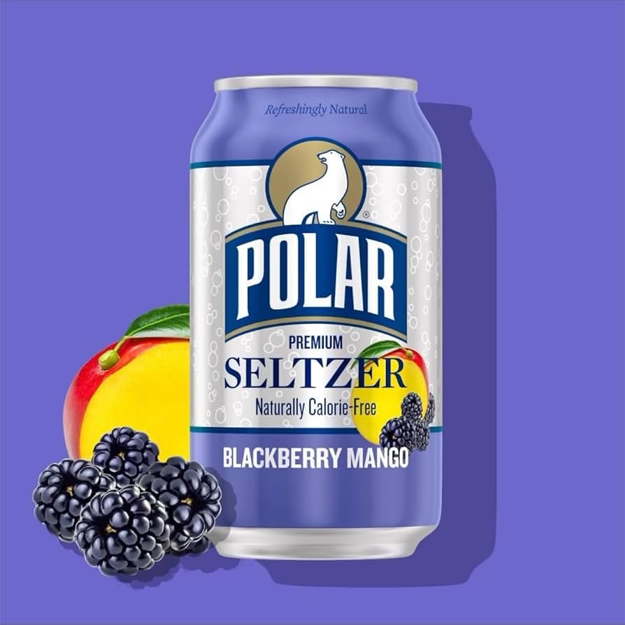 Polar Seltzer 20 Pack of Blackberry Mango Premium Sparkling Water 12 fl oz Aluminum Can