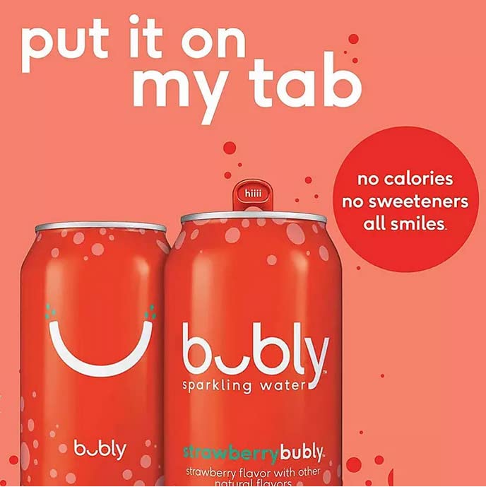 BEEQ- (Pack of 16) bubly Sparkling Water, Berry Bliss Sampler, 12 fl oz. Cans, Multi Flavor Soft Drink Bundle | Assortment Soda Refrigerator Restock Kit of Soda