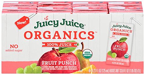 Juicy Juice Organics 100% Juice Fruit Punch 8 Ct (Pack of 3)