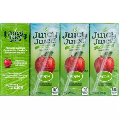 Juicy Juice Apple Juice Single Serve Slim, 54 Fluid Ounce, 8 Per Pack - 4 Packs Per Case