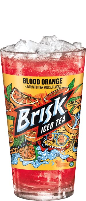 Brisk Blood Orange Iced Tea, 33.8 Fl Oz, 6 Bottles