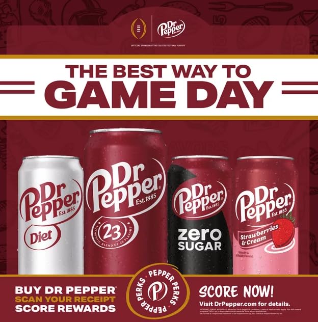 Diet Dr Pepper Soda, 12 fl oz (36 cans)