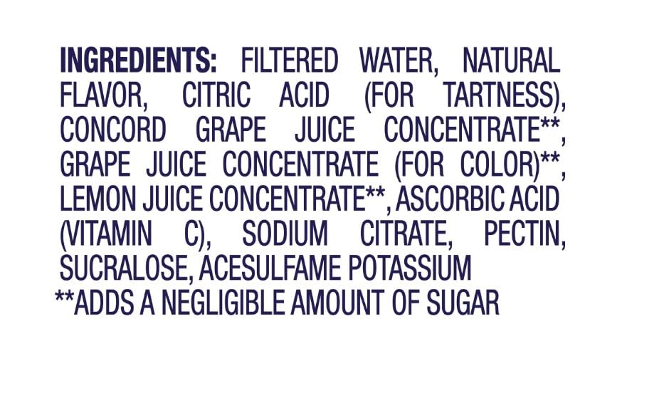 10 FL OZ ZERO SUGAR DRINK - CONCORD GRAPE - 6PK