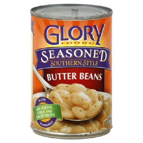 Glory Foods Seasoned Southern Style Butter Beans 15oz Can (Pack of 6) by Glory Foods