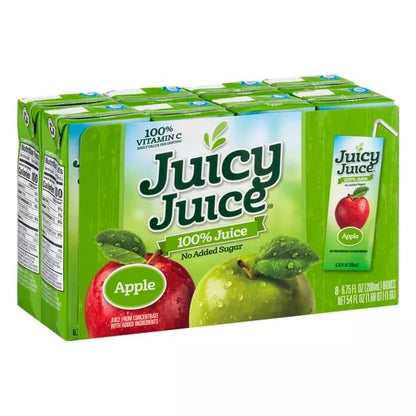 Juicy Juice Apple Juice Single Serve Slim, 54 Fluid Ounce, 8 Per Pack - 4 Packs Per Case