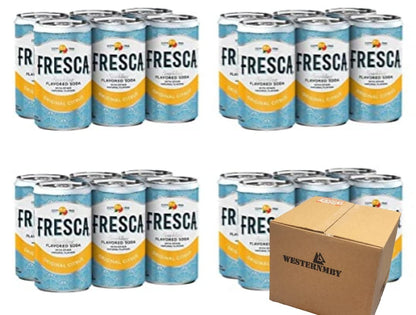 WESTERNBMY Fresca Original Grapefruit Citrus Sparkling Flavored Soda , 7.5 FL OZ, total 24 cans
