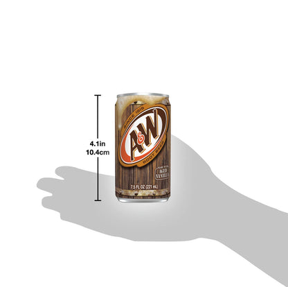 A&W Root Beer Mini Soda Cans, 7.5 oz Soft Drinks Bulk Snacks Pack, Small Refrigerator & Snack Pantry Drink 12 Count Beverage Bedroom & Kitchen Supplies