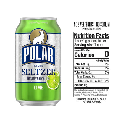 Polar Seltzer Water Variety Pack - Cranberry Lime, Black Cherry, Lime, Ruby Red Grapefruit - 12 fl oz - (Pack of 16)