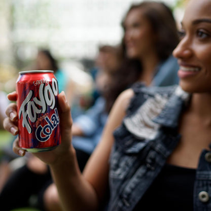 Faygo Cotton Candy Soda | Sweet Carnival Treat in a Can | 12-Pack of 12oz Cans | Vibrant, Caffeine-Free Soft Drink Bursting with Classic Blue Cotton Candy Flavor