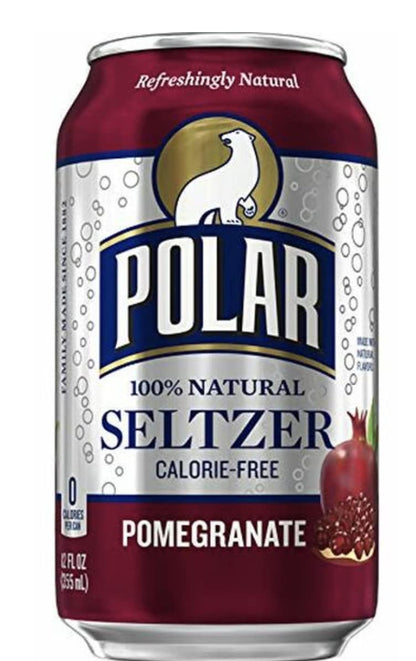 Valpa Products Polar Beverage Pomegranate Seltzer, 12 fl oz., 24 ct