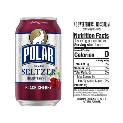 Polar Seltzer Water Variety Pack - Cranberry Lime, Black Cherry, Lime, Ruby Red Grapefruit - 12 fl oz - (Pack of 16)