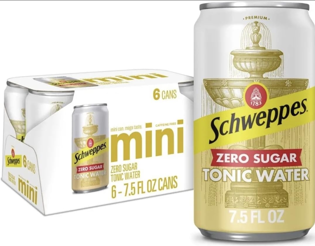Schweppes, Zero Sugar Tonic Water, 7.5 Ounce