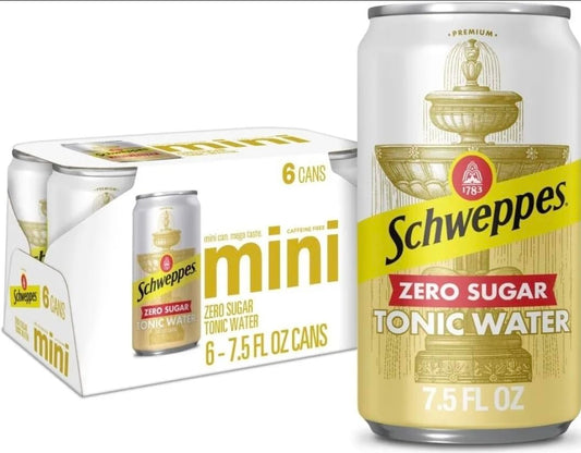Schweppes, Zero Sugar Tonic Water, 7.5 Ounce