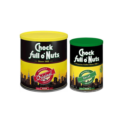 Chock Full o' Nuts Ground Coffee - Heavenly Original Half Caffeine, 24 oz