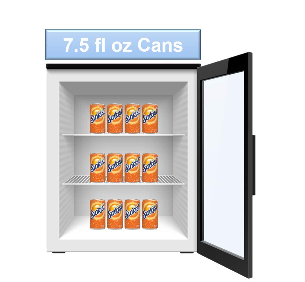 Bundle of Orange Soda Mini Soda Cans, 7.5 oz Soft Drinks Bulk Snacks Pack, Small Refrigerator & Snack Pantry Drink 12 Count Beverage Bedroom & Kitchen Supplies