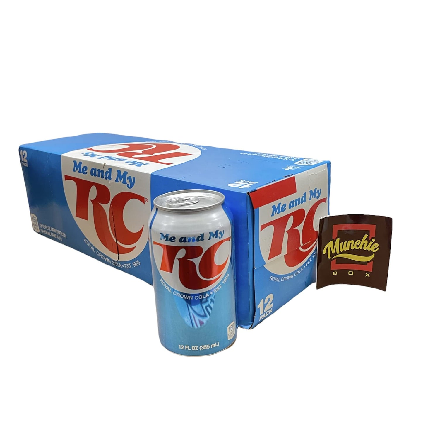 Royal Crown Cola Soda Reserve - Munchie Box Stash - Cans or Bottles (Pack of (24) 12 Oz Cans)