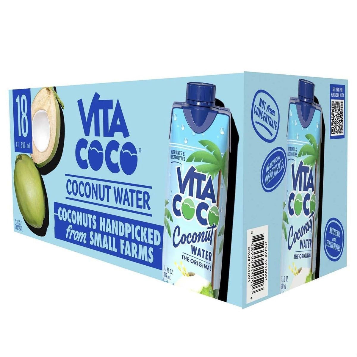 Vitaa Coco, Coconut Water, 11.1 fl oz, 18-count