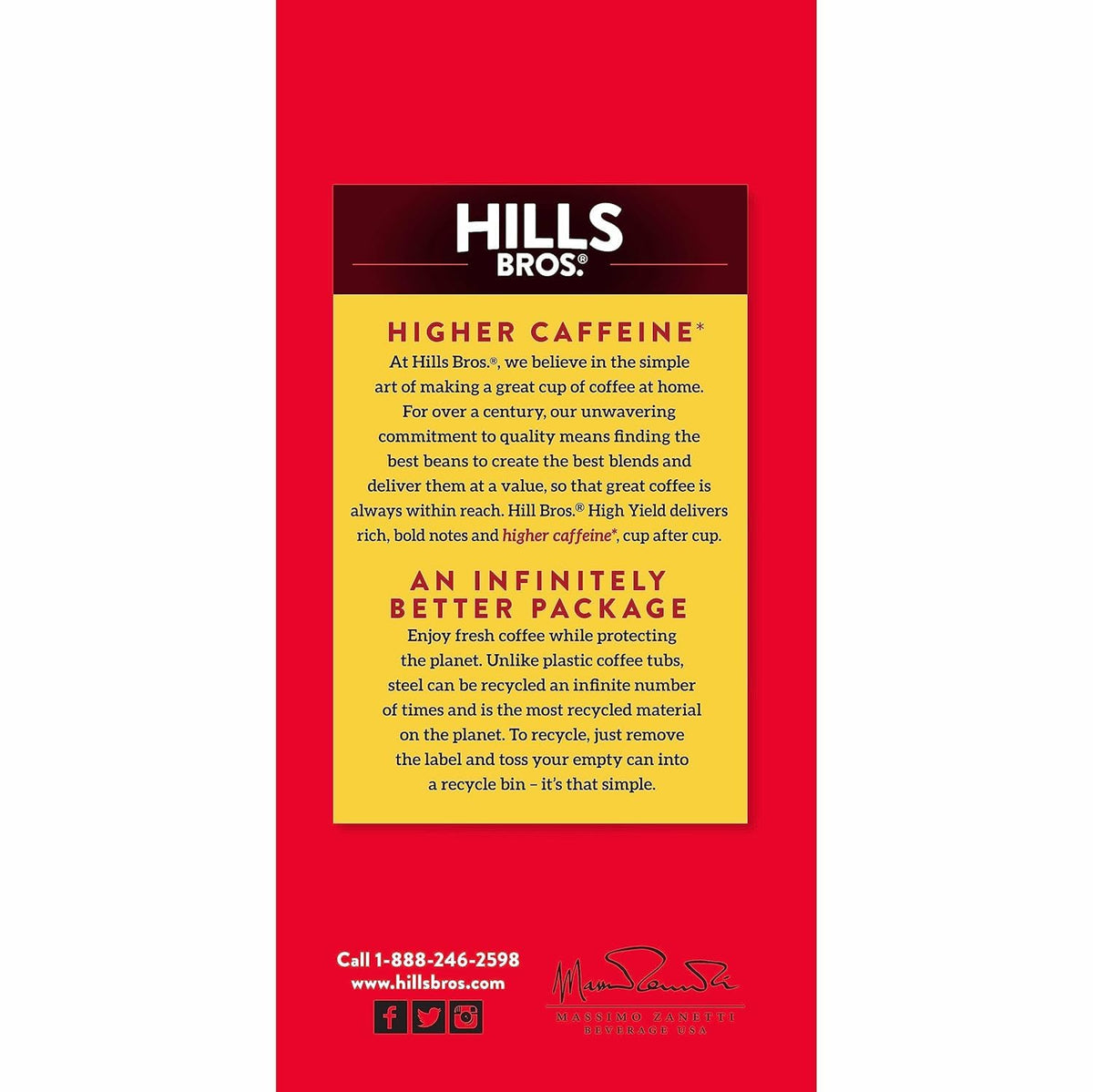 Hills Bros. Ground Coffee - High Yield, 30.5 oz Can