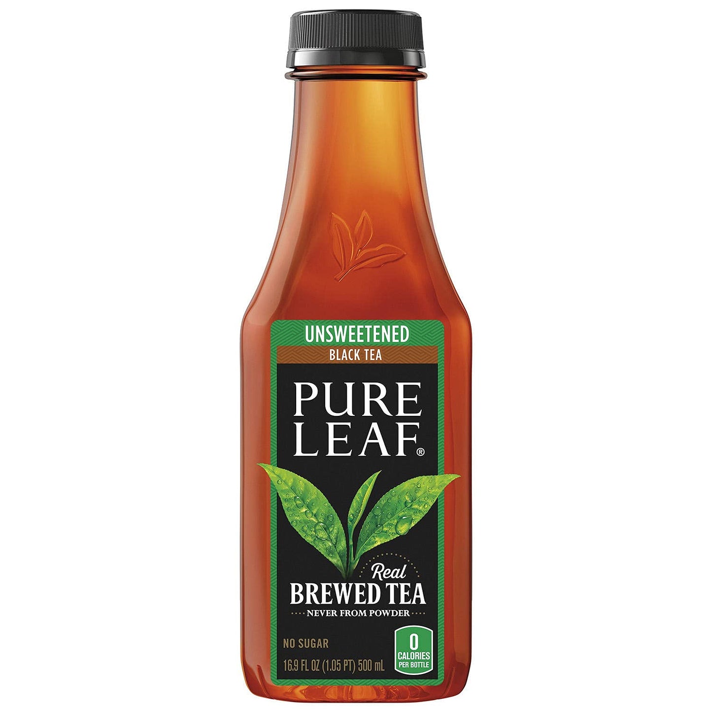 Pure Leaf Unsweetened Iced Real Brewed Tea - Never From Powder - By Gourmet Kitchn - 3 Boxes (16.9oz - 18 pk per Box), Total 54 Bottles 3 Pack (54 Bottles)
