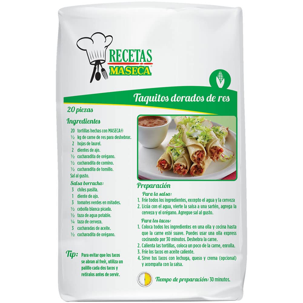 White Maseca Corn Flour 1 Kg (Pack of 2)