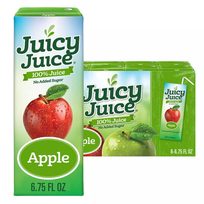 Juicy Juice Apple Juice Single Serve Slim, 54 Fluid Ounce, 8 Per Pack - 4 Packs Per Case