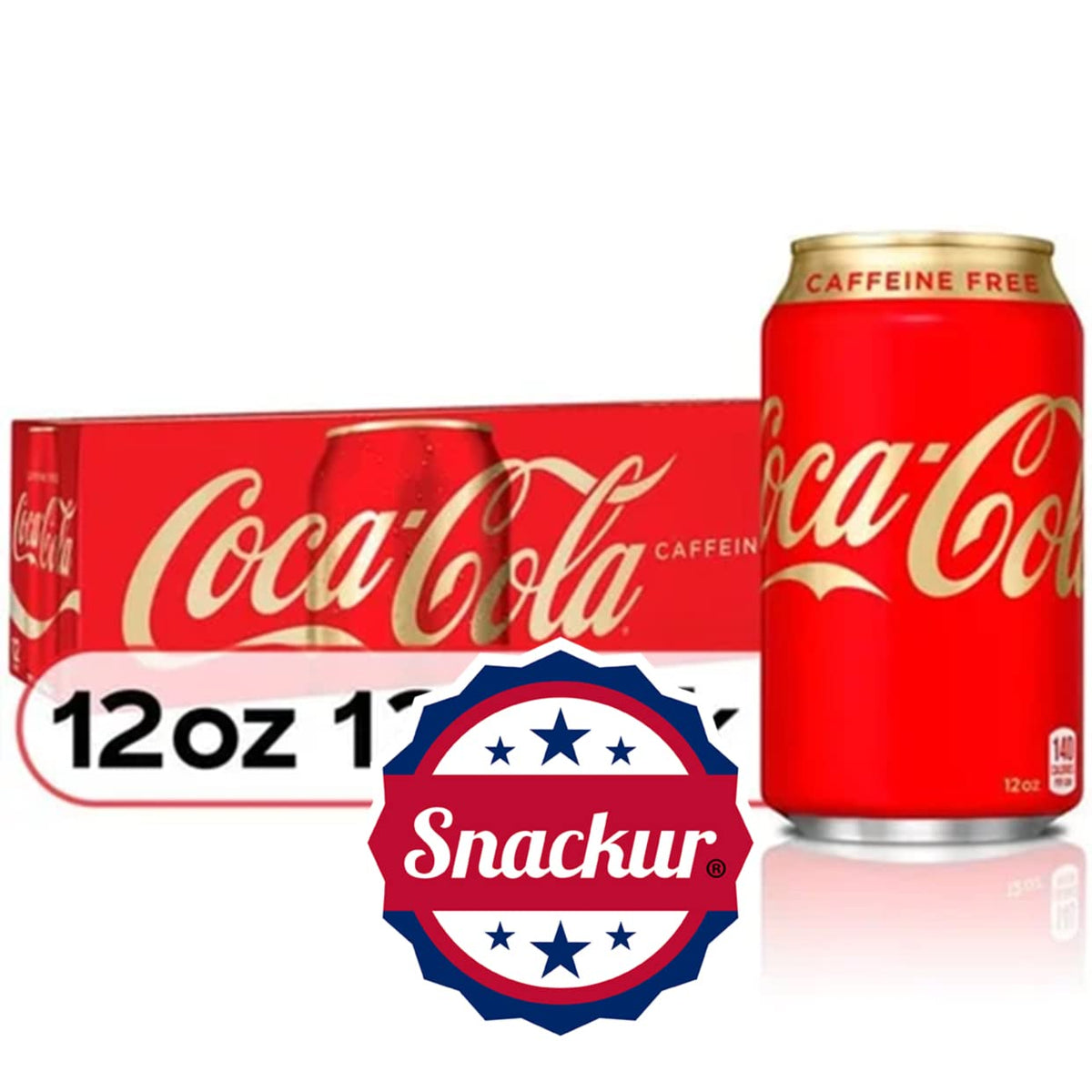 Cola Caffeine Free, 12 Oz, 12 Pack, With Snackur Seal
